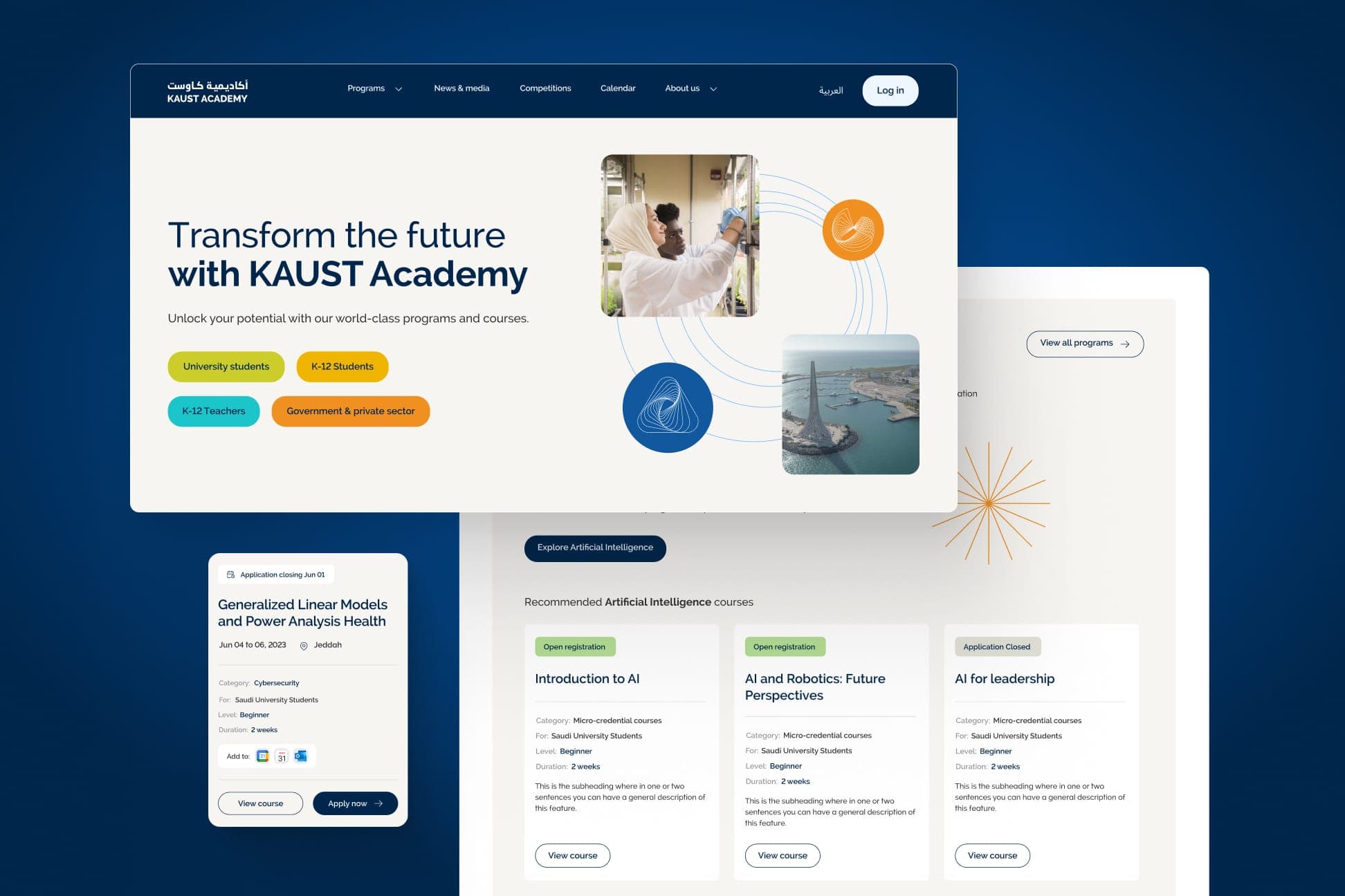 Website With Programs & Courses For a Technical University