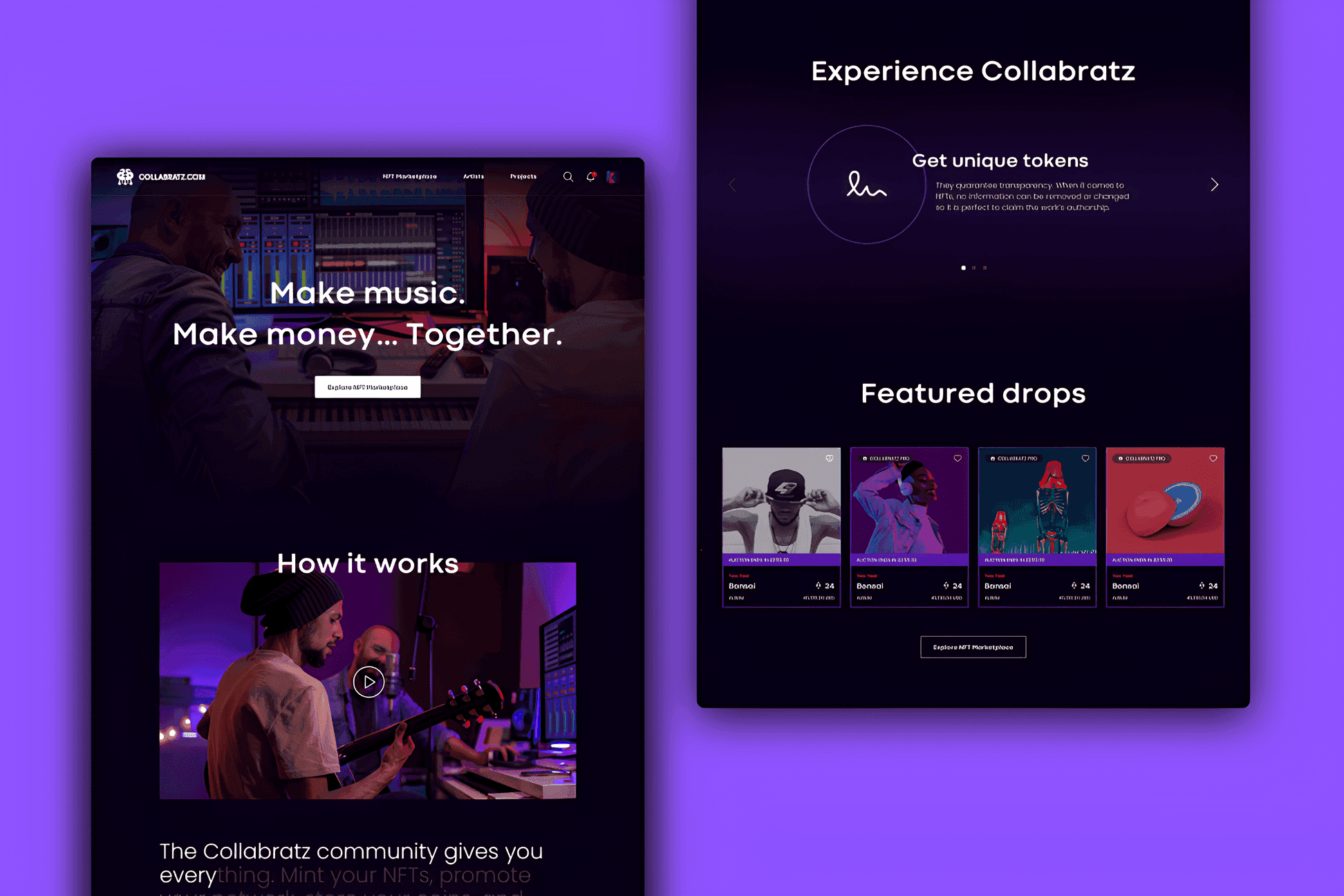 An NFT Driven Web App for Artists Collaboration and Item Exchange