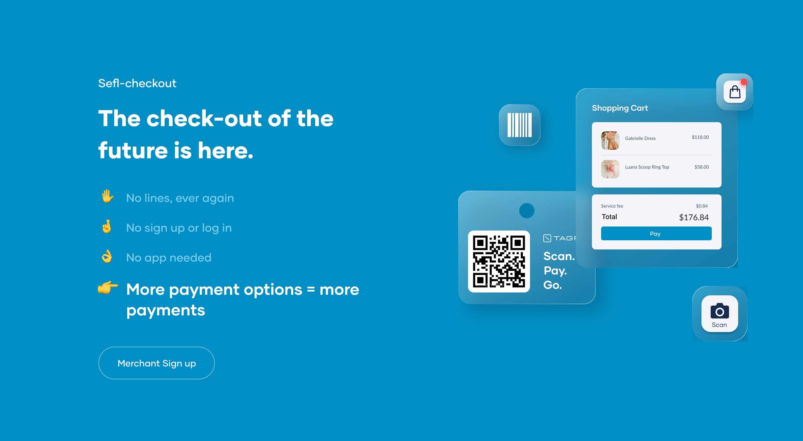 Website for an Innovative Self-Checkout Retail Tech Solution