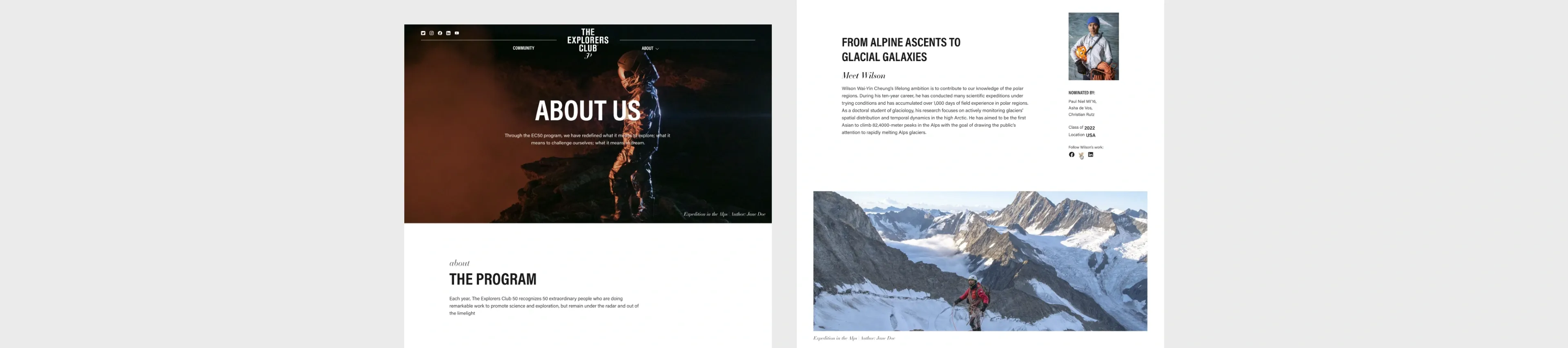 The Explorers Club 50 Website