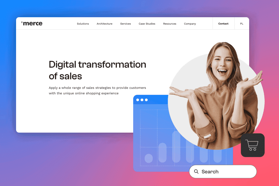 Website Design Concept for an E-Commerce Solutions Provider