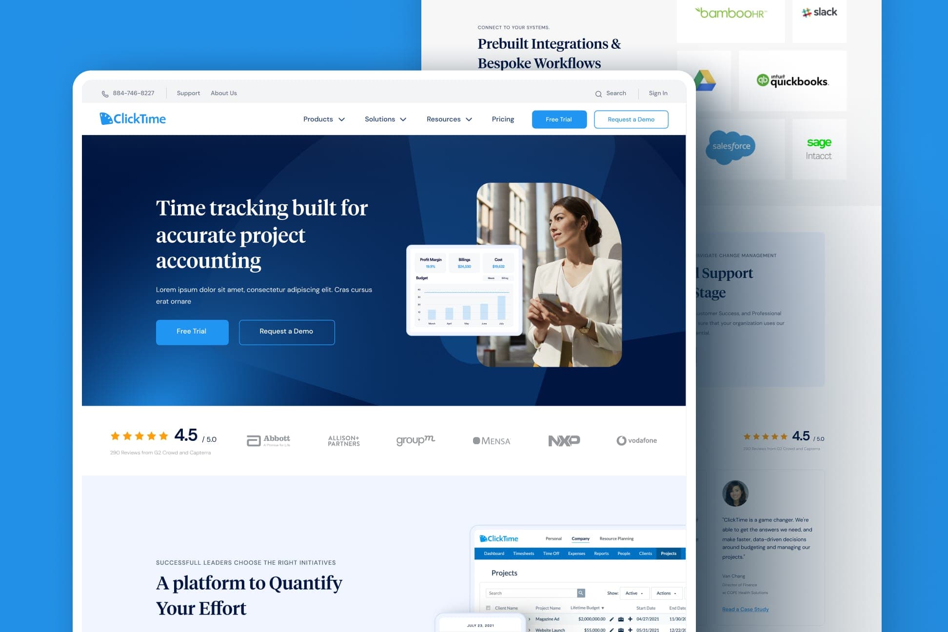 Web Experience For a Time Tracking & Resource Management SaaS Company
